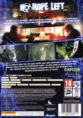 Resident Evil 6 (USA) box cover back